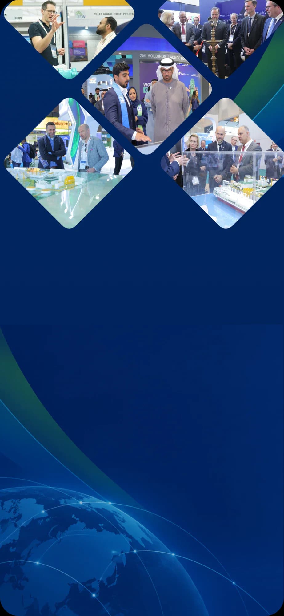 Delegates and exhibition stands across the country pavilions at India Energy Week